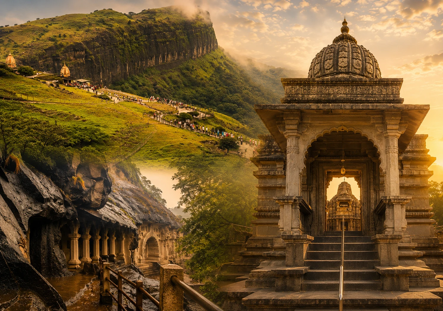 नासिक जिले के १० प्रमुख पर्यटन स्थलों का आकर्षक दृश्य
