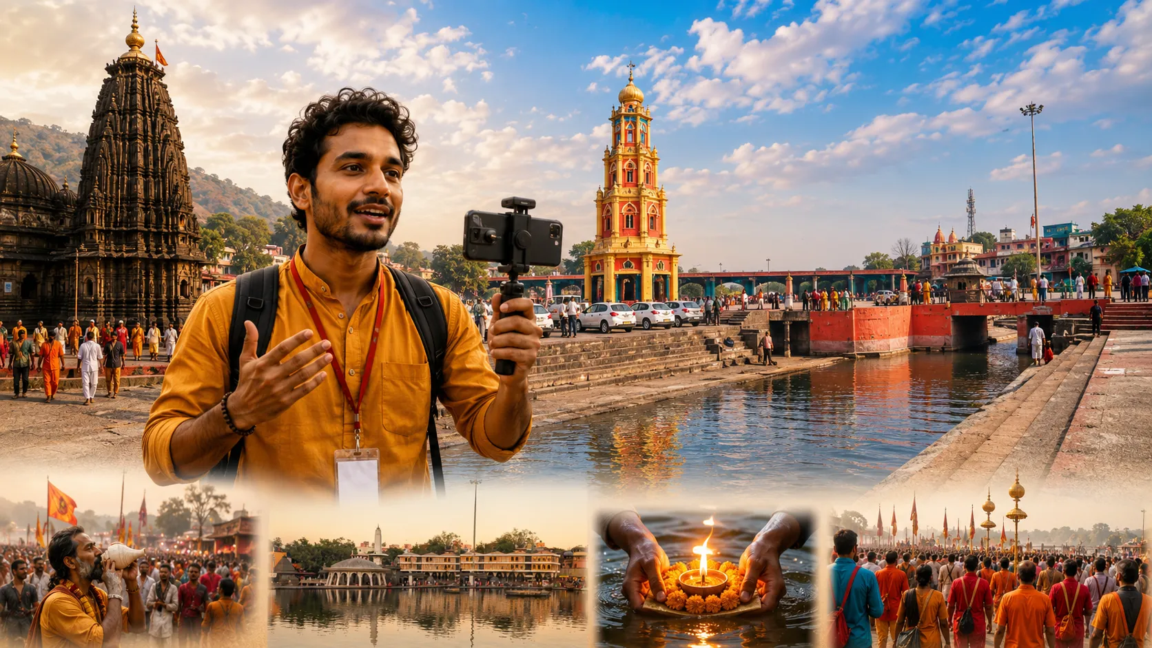 मेरा कुंभ अनुभव वीडियो प्रतियोगिता पोस्टर